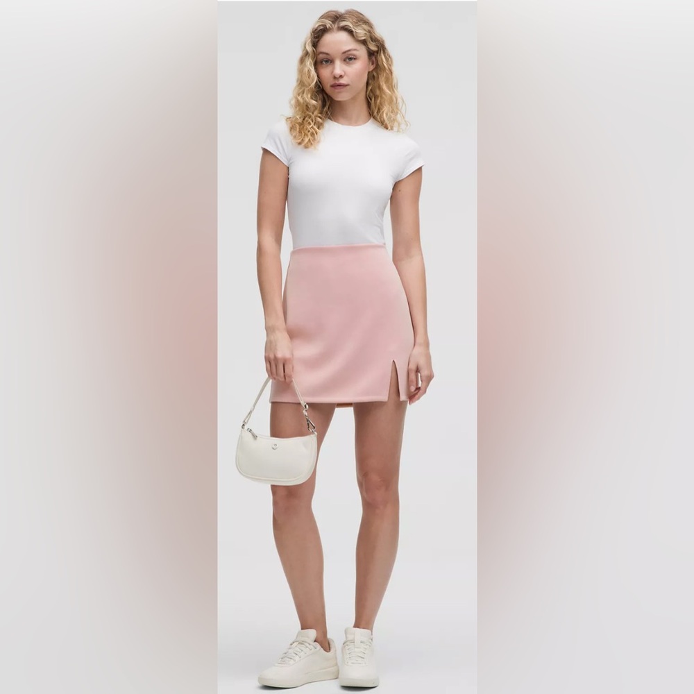NWT Lululemon Softstreme High-Rise Mini Skirt Pink Haze